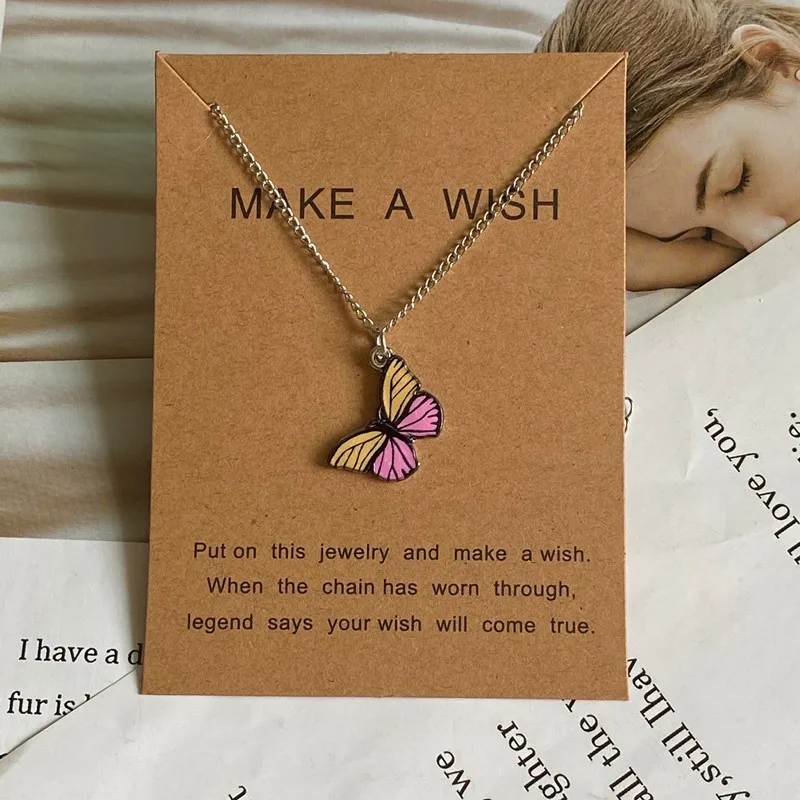 Moud romantesch Päiperlekskette fir Fraen a Meedercher blo wäiss orange Faarf Déier Design Choker Hals_voghion.com