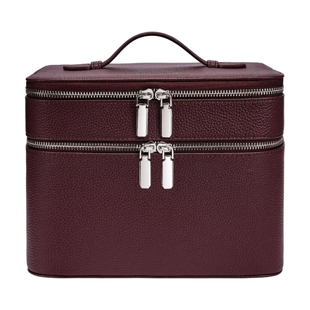 Storage Solution PU Material Cosmetic Bag Large Capacity Waterproof Toiletry Storage Aesthetic Pattern Travel Bag Travel 1