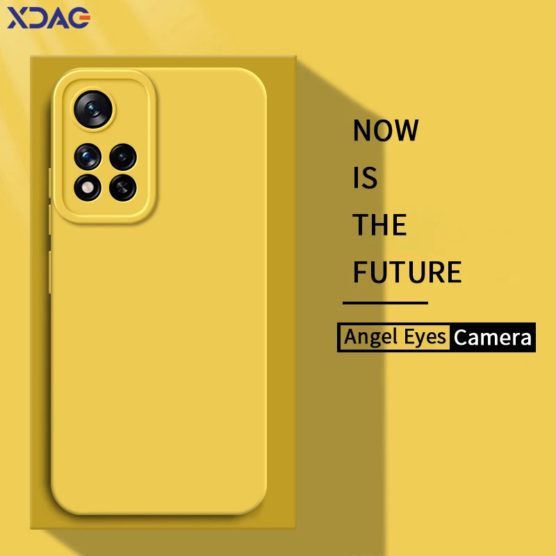 

Original Angel Eyes Liquid Silicone Case for Xiaomi Redmi Note 11 11E 11S 11T Pro Plus 360 Soft Shockproof Phone Cover Note11 SE