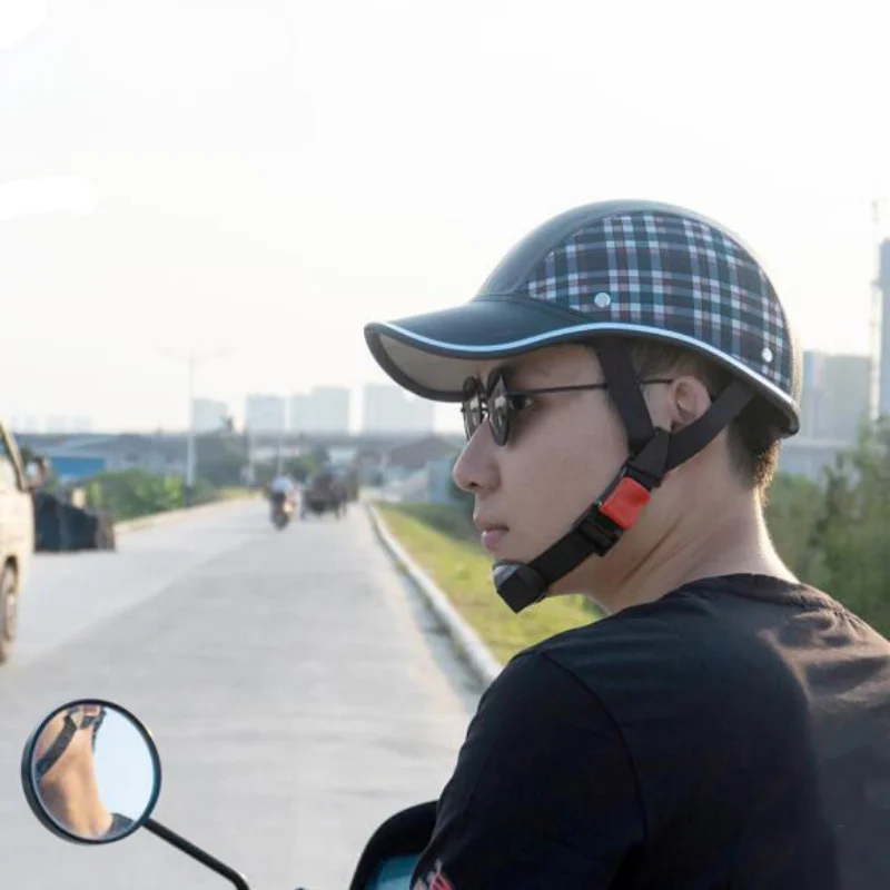 남성용 오픈 페이스 하프 헬멧, 성인용 오토바이 헬멧, 자전거 스쿠터 야구 모자 스타일, UV 안전 모자
