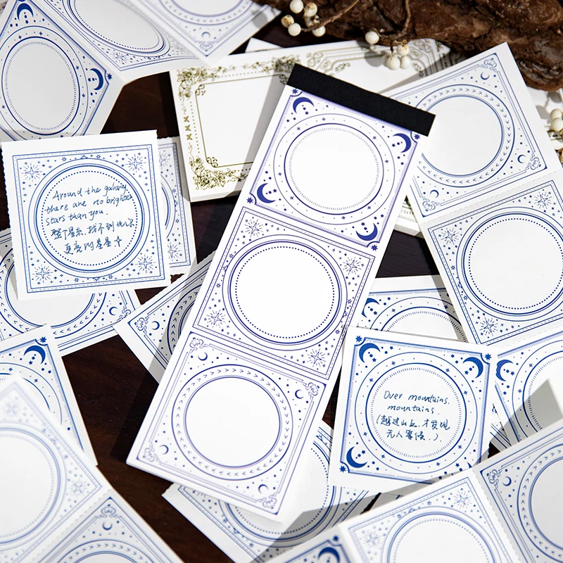 

30 штук блокнот для записей с винтажными рамками для сообщений, фотообои для карт, бумажные украшения для заднего фона, 4 модели