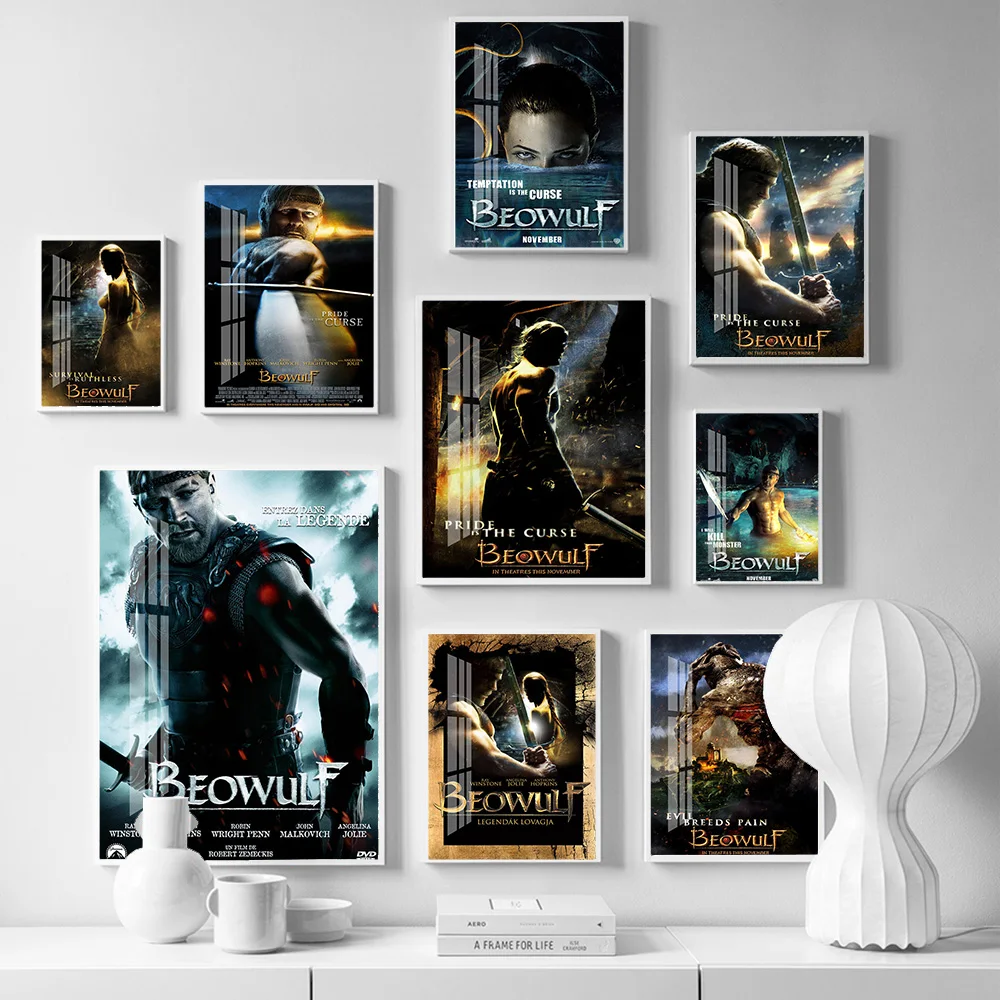

Beowulf Fantasy Adventure Film Art Print Poster Movie Illustration Canvas Painting Decor Wall Stickers