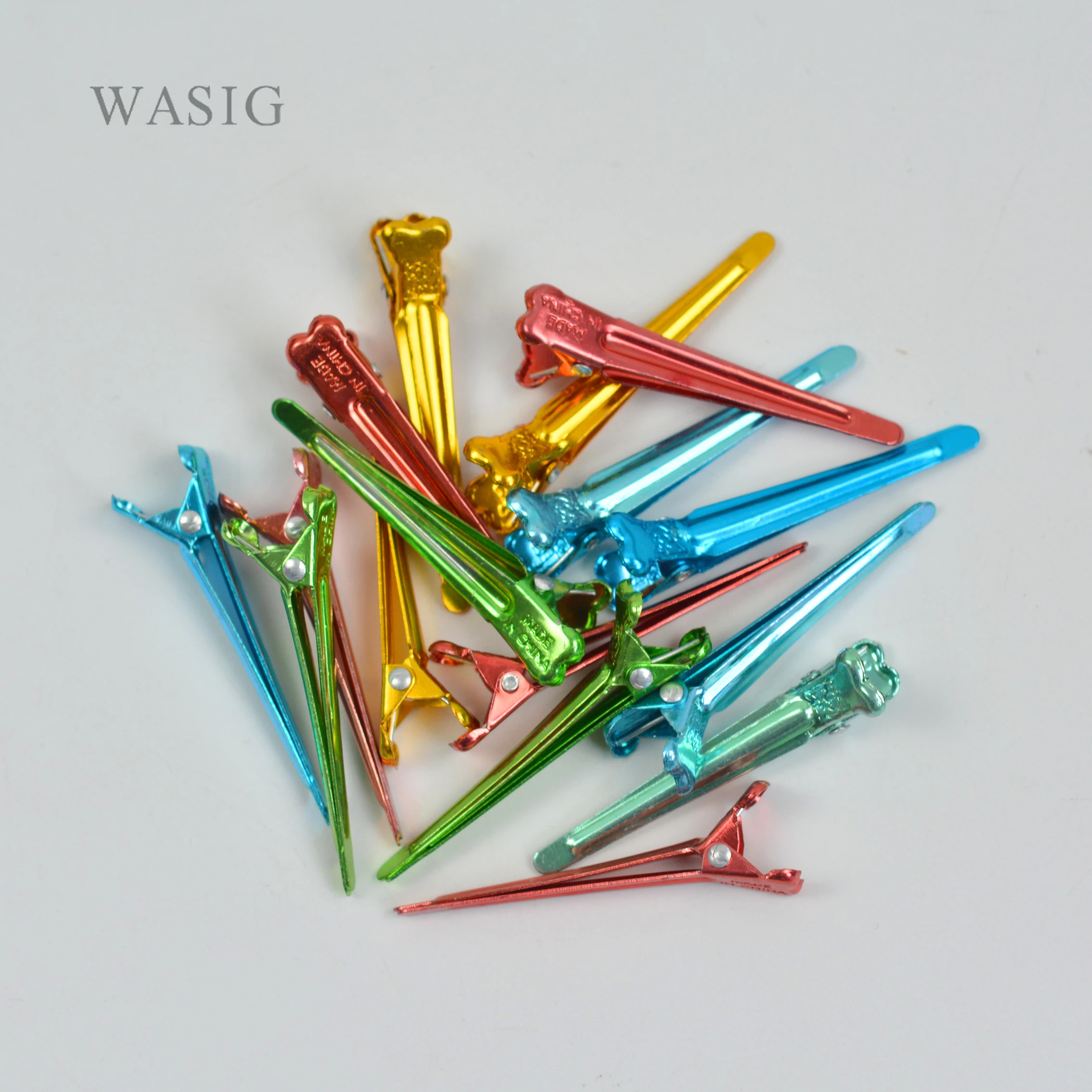 

Зажимы для волос, плоские, металлические, разноцветные, 50 шт.