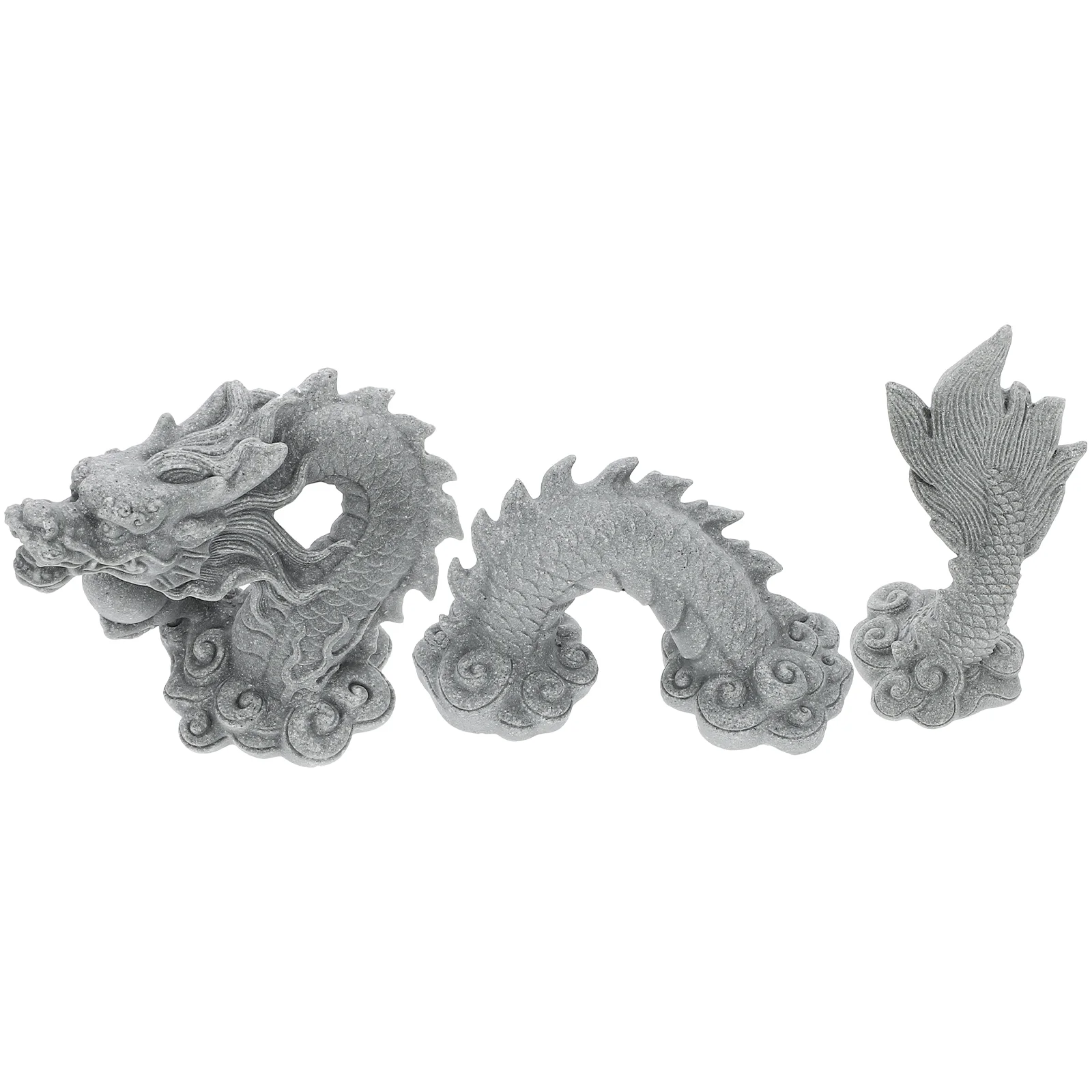 Resin Dragon Statue Decorative Figurine for Desk Office Table Fish Tank Home Decor