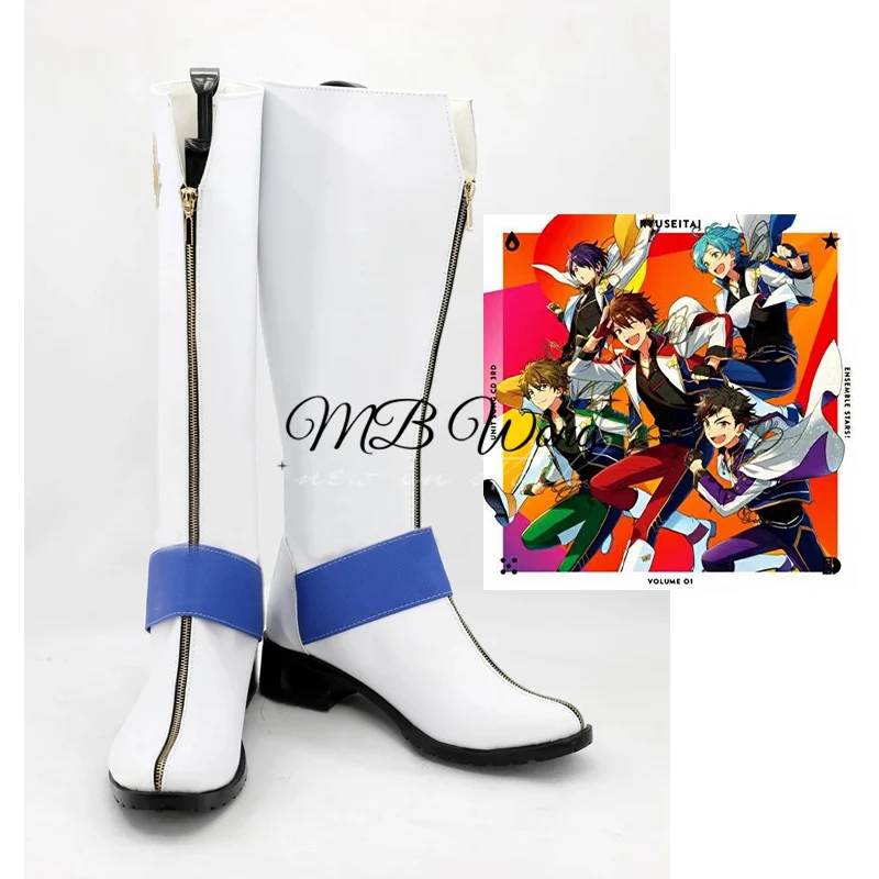 

Ensemble Stars Ryuseital UNIT SONG 3RD Shinkai Kanata Blue Shoes Cosplay Long Boots Custom Made