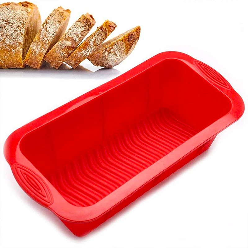 Silicone Bread Loaf Pan With Fluted Design, Food Grade Non-Stick Silicone  Baking For Cake, Metal Reinforced Frame Secure - AliExpress