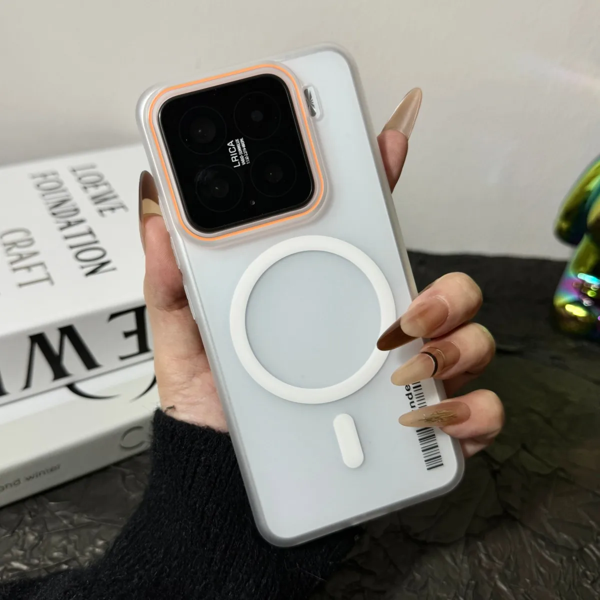 Transparent Magnetic Wireless Charging Protective Back Cover Case