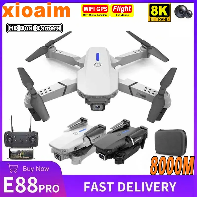 Per Xiaomi E88 Pro Aereo Fotografico Aereo 8K Dual Camera Drone Gimbal A Tre Assi Automatico Cruise Folding Drone