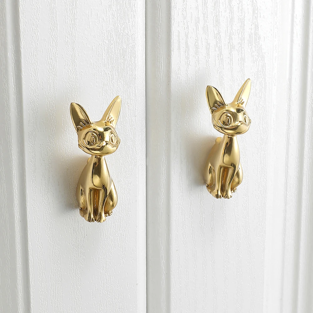 Gato Latão Cabos, Home Decor, Dresser Puxa,