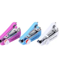 1PC Three Color Portable Mini Sewing Machine DIY Simple Sewing Tools Home Travel Small Embroidery Manual Operation AL001 2