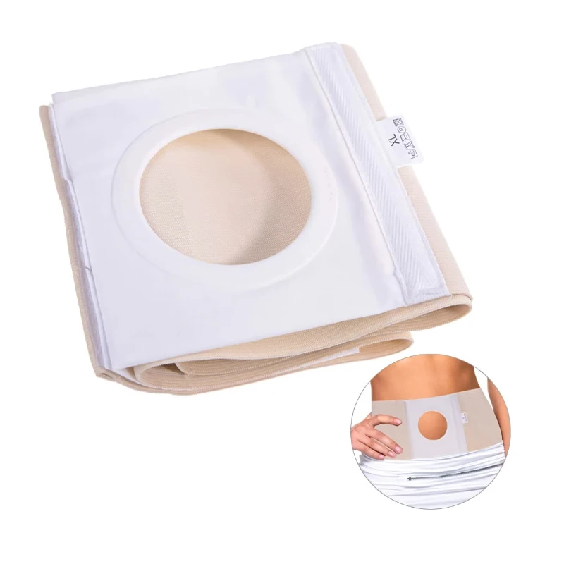 Cintura Di Supporto Per Stomia 3D - Unisex, Addominale Con Cuscinotto Regolabile E Cinghie Comode (Taglia L)