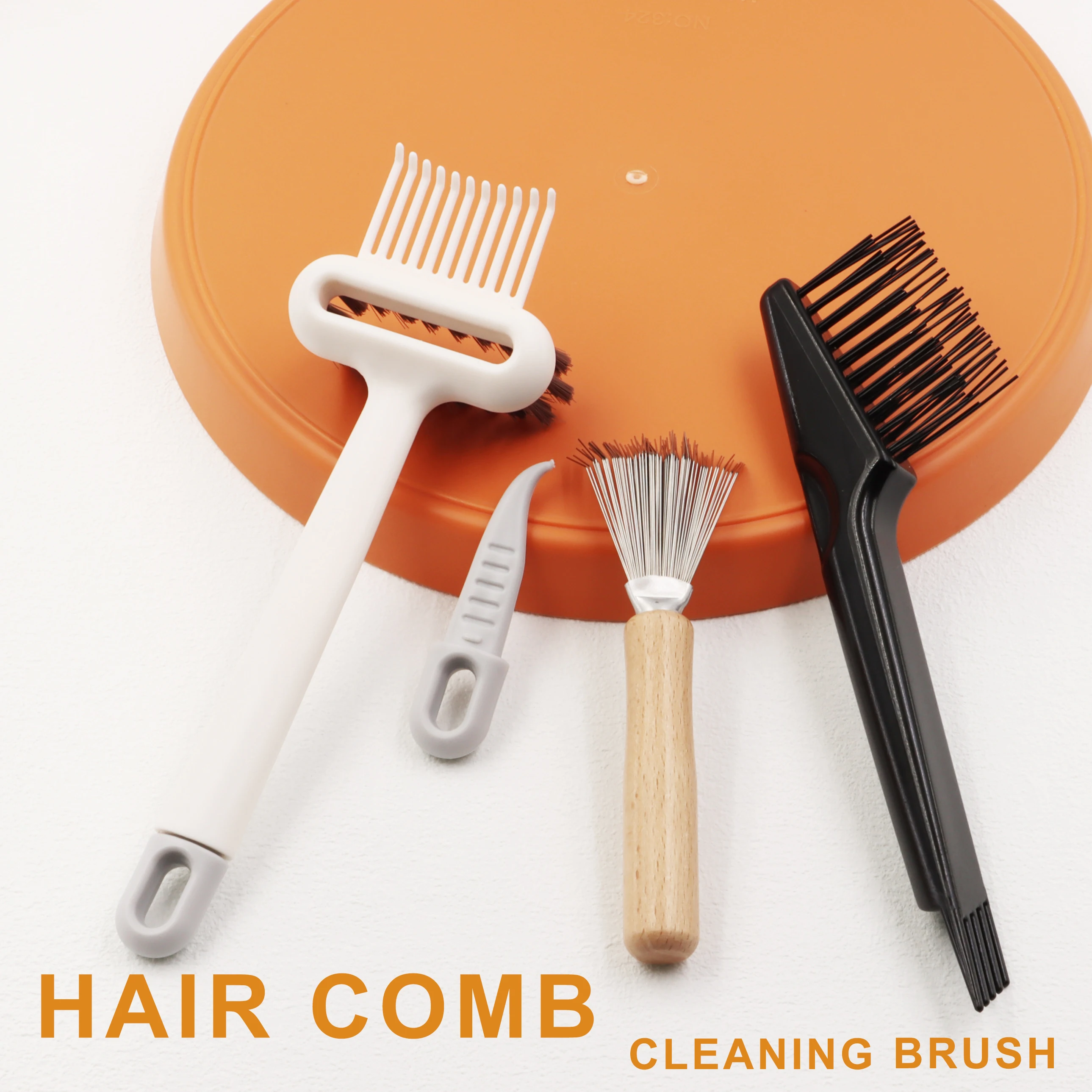 3 Pieces Hairbrush Cleaning Brush Tool Hair Brush Remover Rake Comb Cleaner Brush Mini Hair Brush for Hair Brush Maintenance