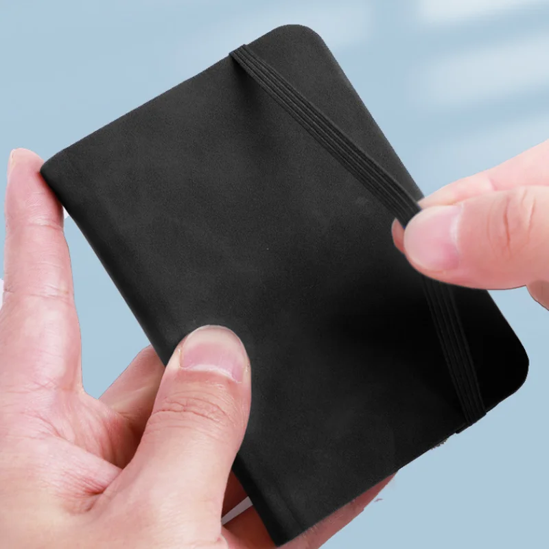 A7 Leather Pocket Notebook 1PCS 100Sheets Portable Mini Notepad School Office Supplies For Business Meetings