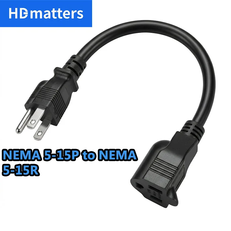 미국 3구 연장 코드 NEMA 5-15P - NEMA 5-15R CA 미국 AC 전원..