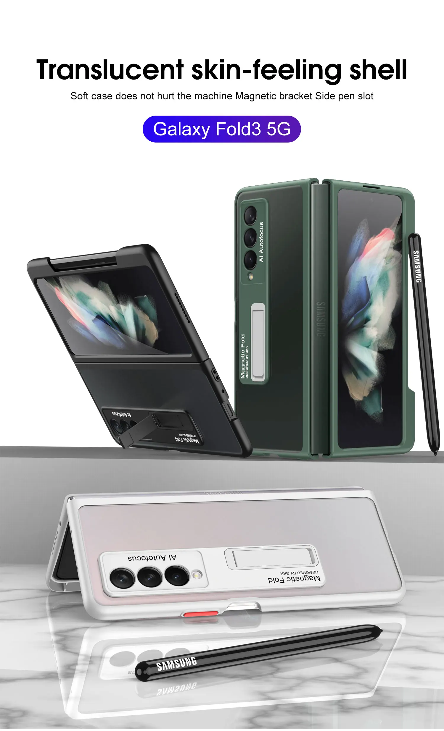 Custodia Per Telefono Traslucida Alla Moda Per Samsung Galaxy Z Fold3 5G