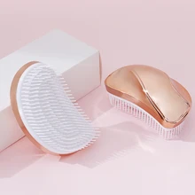 

Golden Hair Brush Women Comb Detangling Massage Anti-static Haircare Scalp Reduce Hair Loss Styling Tool Barber Accessories