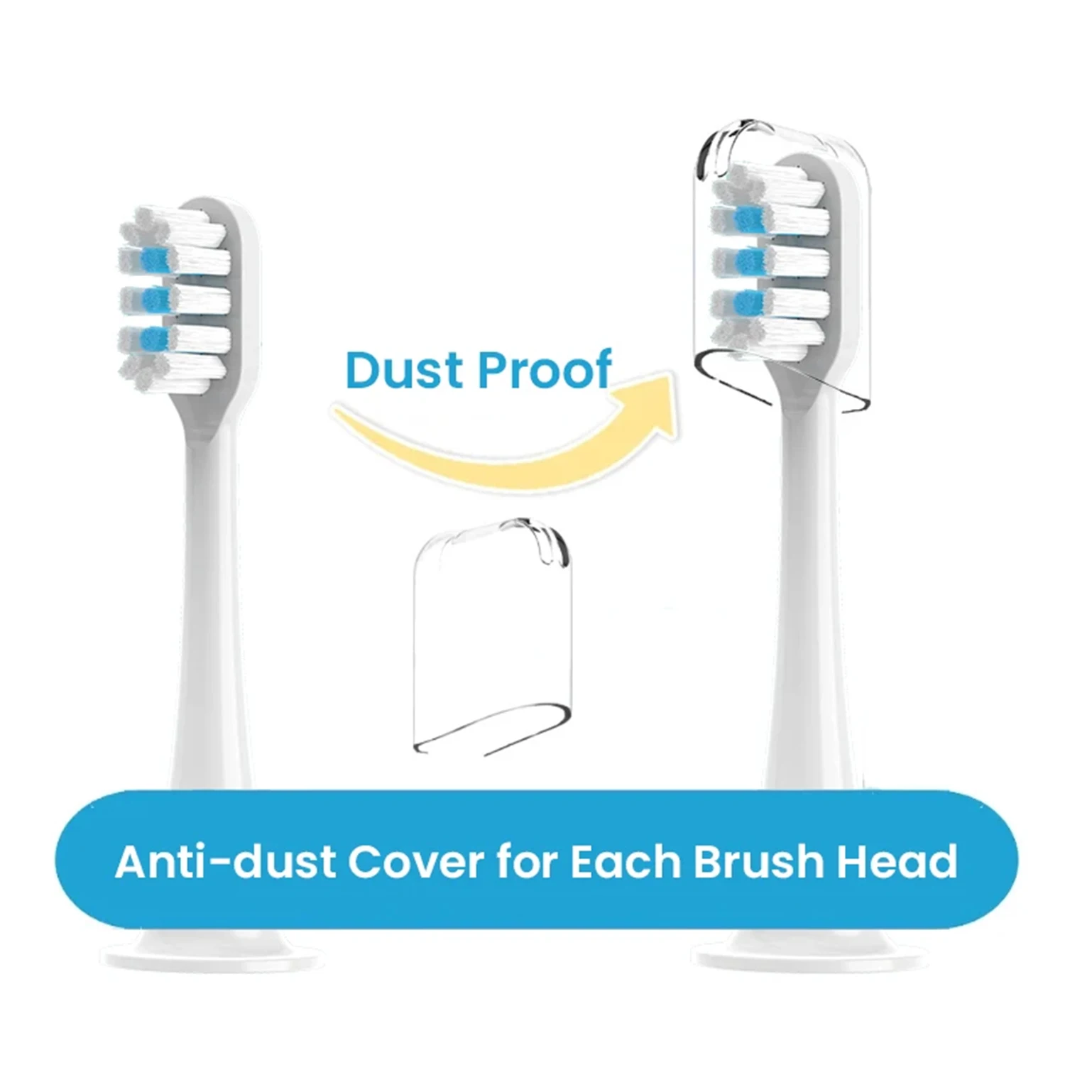 Toothbrush Heads 4pcs Replacement For xiaomi Mijia Sonic Electric Toothbrush