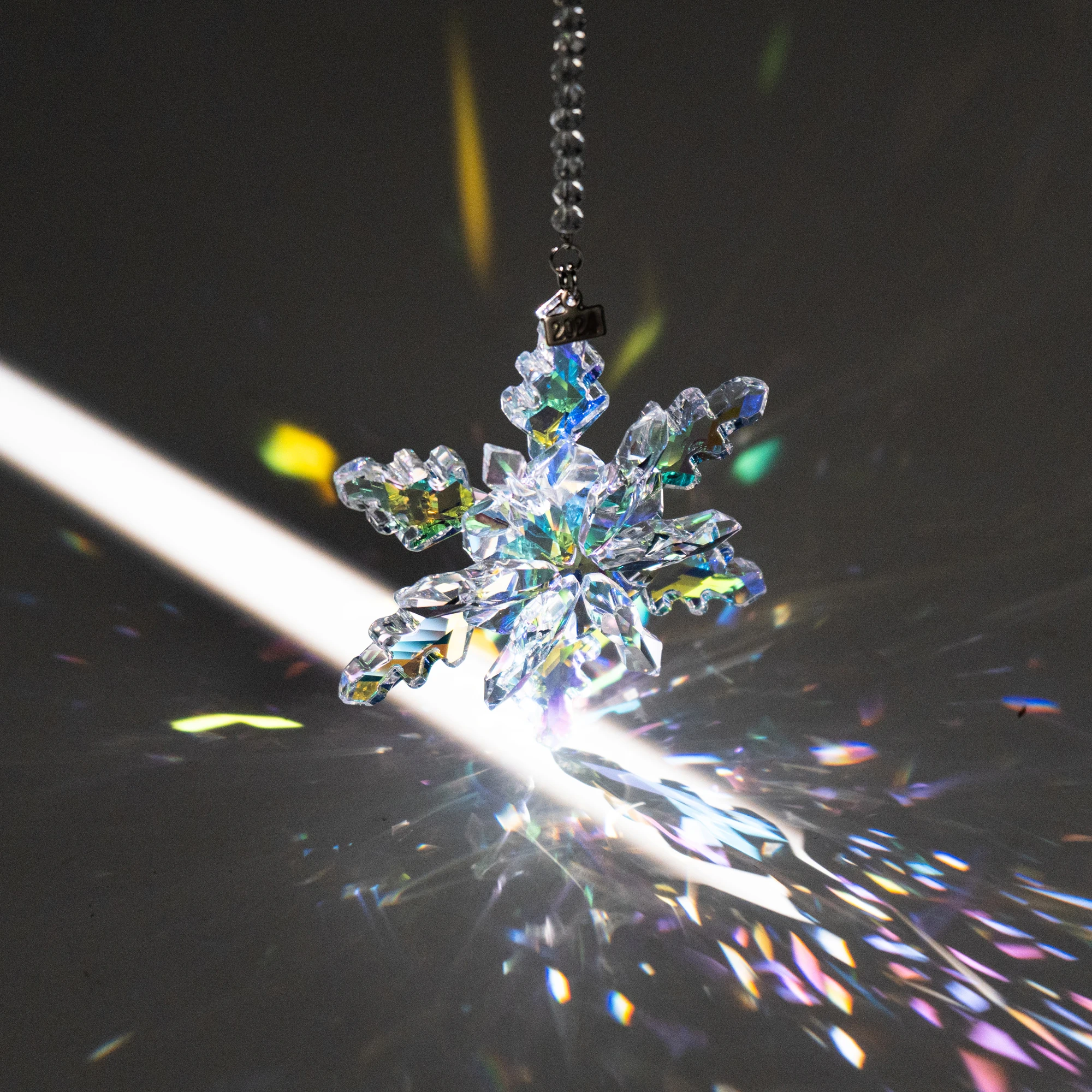 

Christmas Ornaments Crystal Snowflake Star - Christmas Tree Ornaments Pendant Crystal Sun Catcher Home Hanging Decor