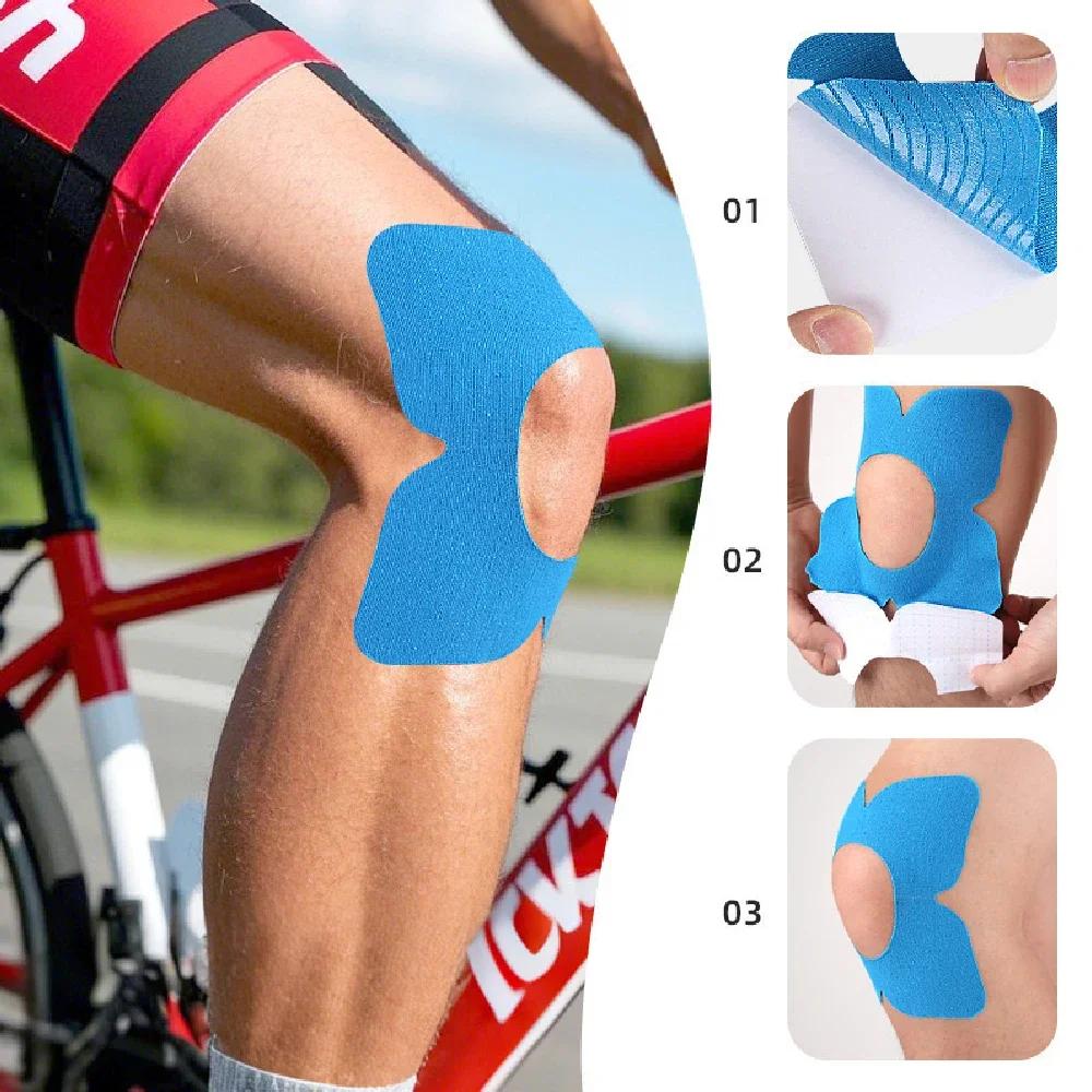 10개 세트 프리컷 무릎 키네시오 테이프 방수 스포츠 서포트 패치