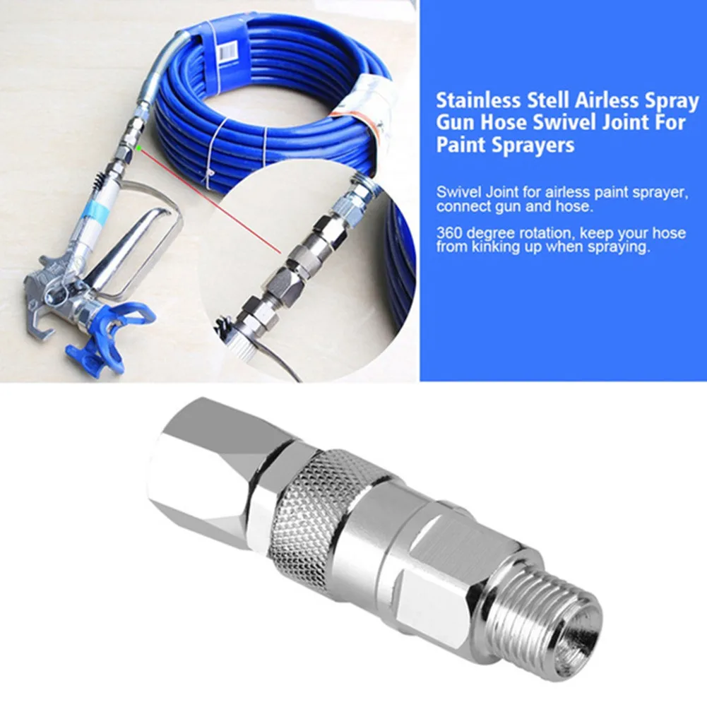 1/4-Inch Swivel Joint Airless High Pressure Spray Hose Swivel Joint Fit For Paint Sprayer Replacement Accessory