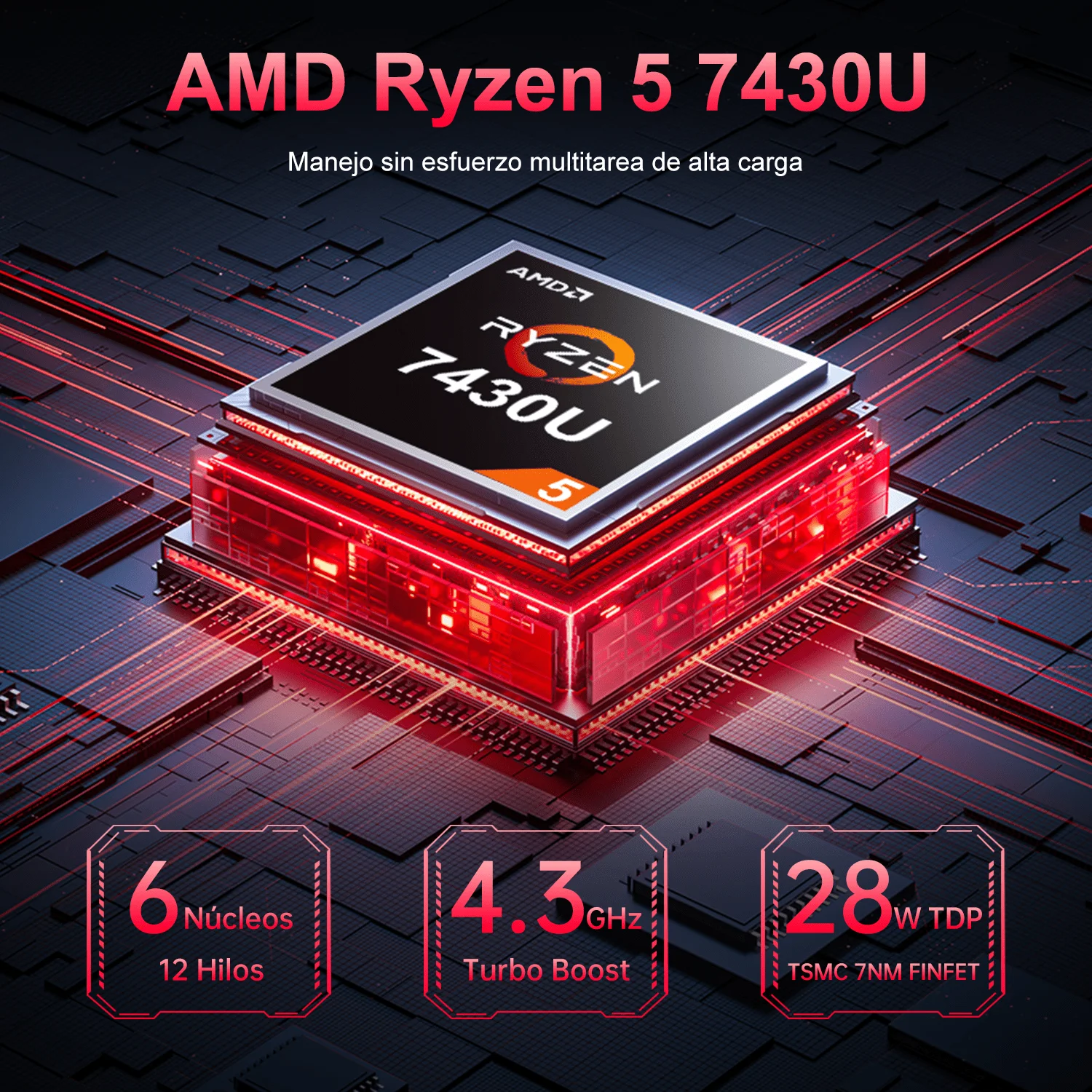 ACEMAGIC Mini Computer K1 AMD Ryzen 5 7430U 32GB DDR4 512GB SSD