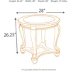 T499-6 Round End Table, 0, Dark Brown 3
