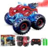 Monster Dinosaur Truck Remote Controlled Car Children's Toy 2.4 GHz RC Car Toy with Light, Sound, Spray All Terrain RC Toy 1