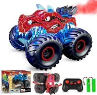 Monster Dinosaur Truck Remote Controlled Car Children's Toy 2.4 GHz RC Car Toy with Light, Sound, Spray All Terrain RC Toy 1