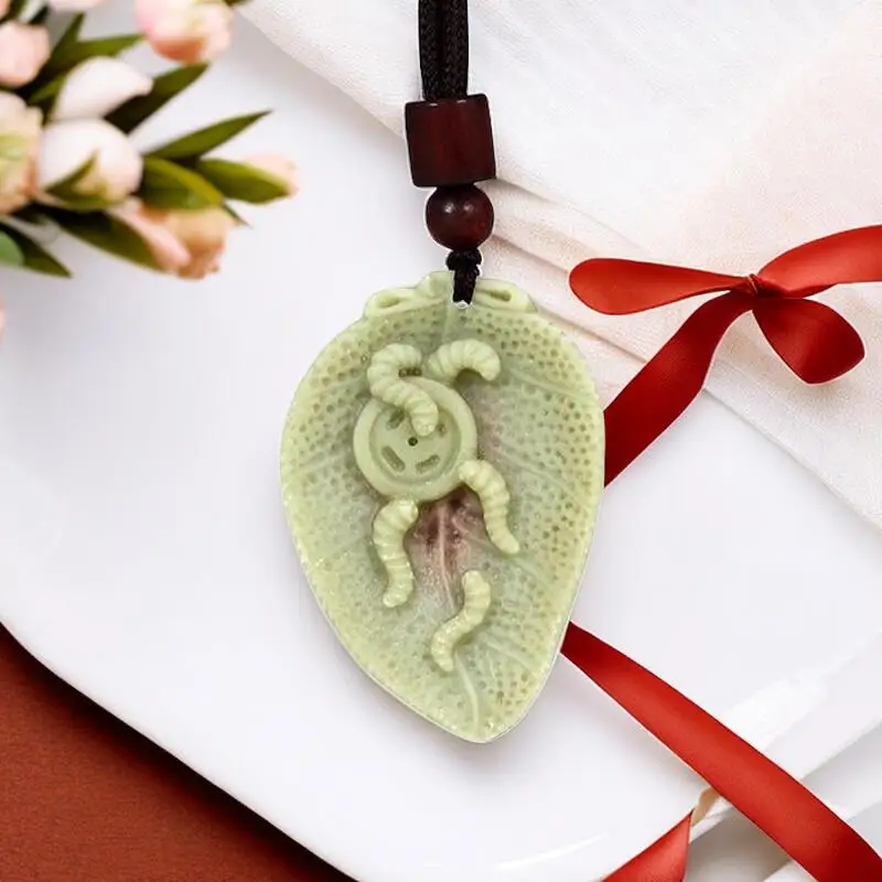 jade-leaf-pendant-necklace-amulet-natural-gemstones-talismans-men