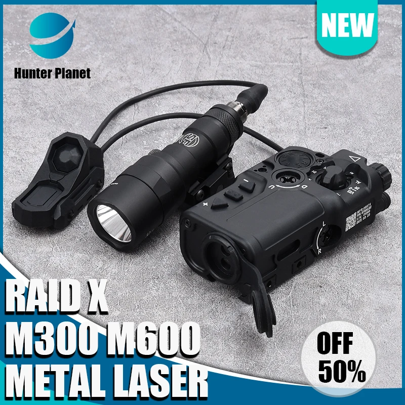 

M600 M600U M300 M300A Flashlight RAID X Metal Red Dot Blue IR Strobe Laser Weapon Gun Scout Light Torch Hunting Pictinny Rail