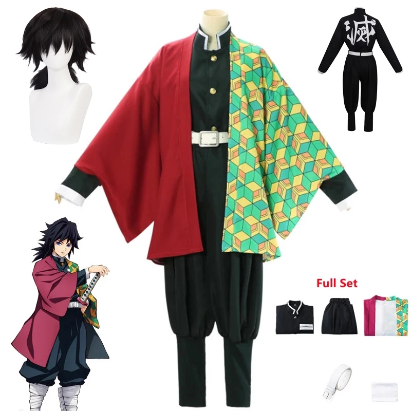 

Anime Tomioka Giyuu Cosplay Kimetsu No Yaiba Cosplay Costume Kimono Uniform Tomioka Giyuu Wig Halloween Clothes