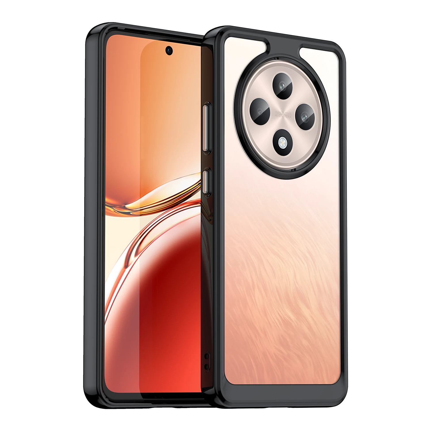 Crystal Clear Shockproof Phone Case with Colorful Border