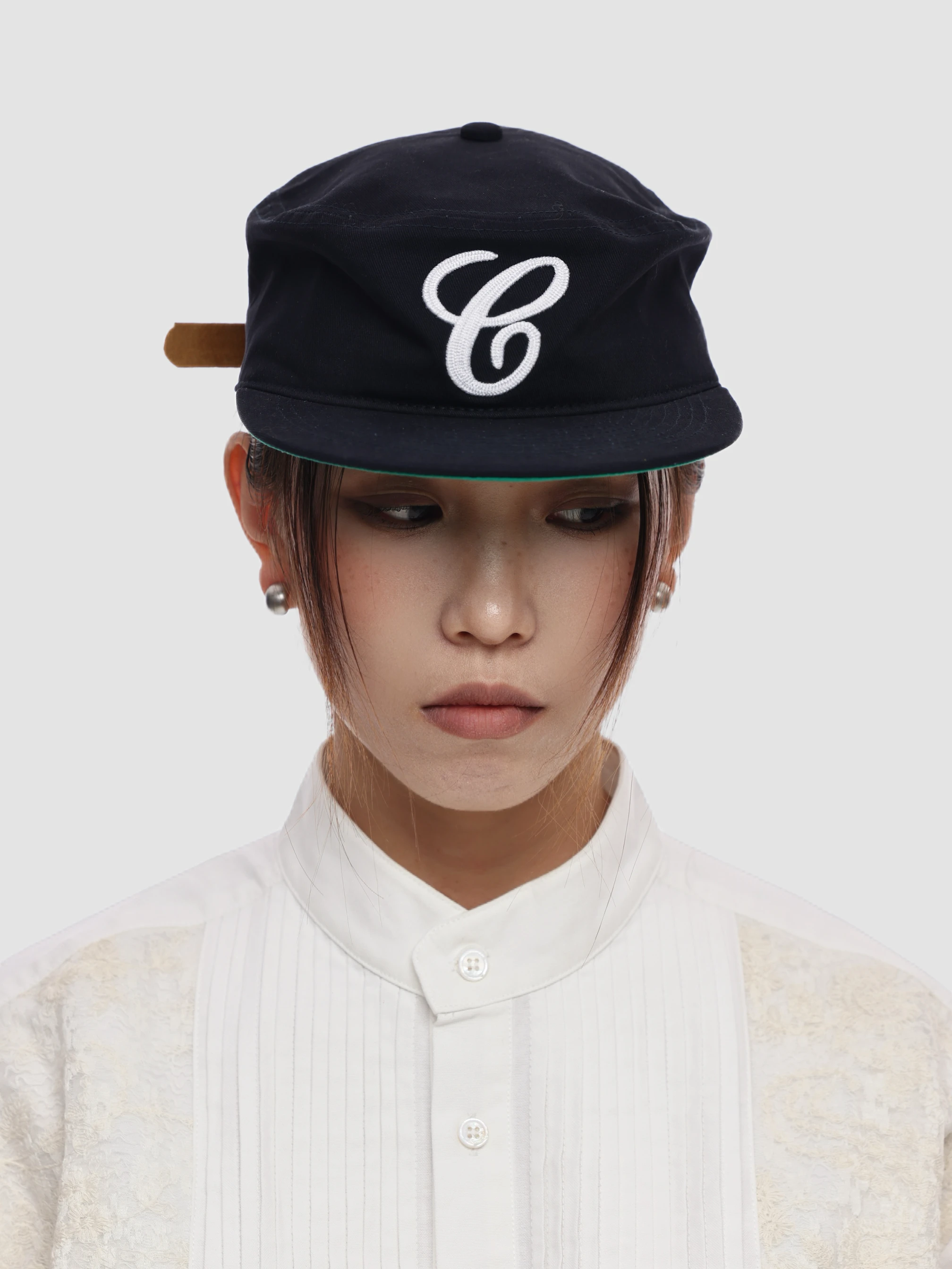 Versatile Retro Embroidered Baseball Cap Flat Brim Casual ex