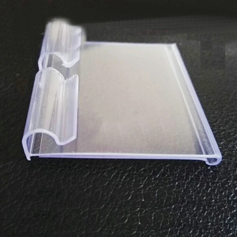 

50 Pcs Price Tag Discount Display Holder Pvc Label Plastic Hook Shelf Card Set 50pcs (60*42mm) Shopping