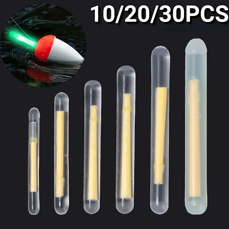 10/20/30Pcs Galleggiante Da Pesca Notturna Fluorescente Lightstick Bagliore Bastone Luminoso Pesca Notte Galleggiante Luci Canna Accessori Per La Pesc