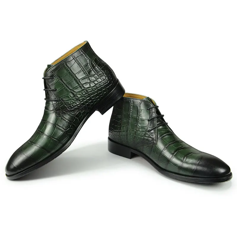 Mens Luxurious Slip-Resistant   Stylish Durable Ankle Boots