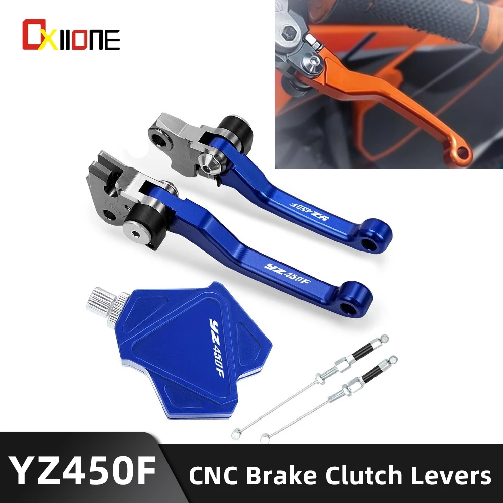 

For YAMAHA YZ450F YZ 450F YZ450 F 2008 Motocross Foldable Pivot Brake Clutch Levers DirtBike Stunt Clutch Easy Pull Cable System