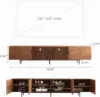 Modern TV Stand for 80+ Inch TVs, 94.48" Walnut Console with Ample Storage – Stylish Entertainment Center for Living Room 2