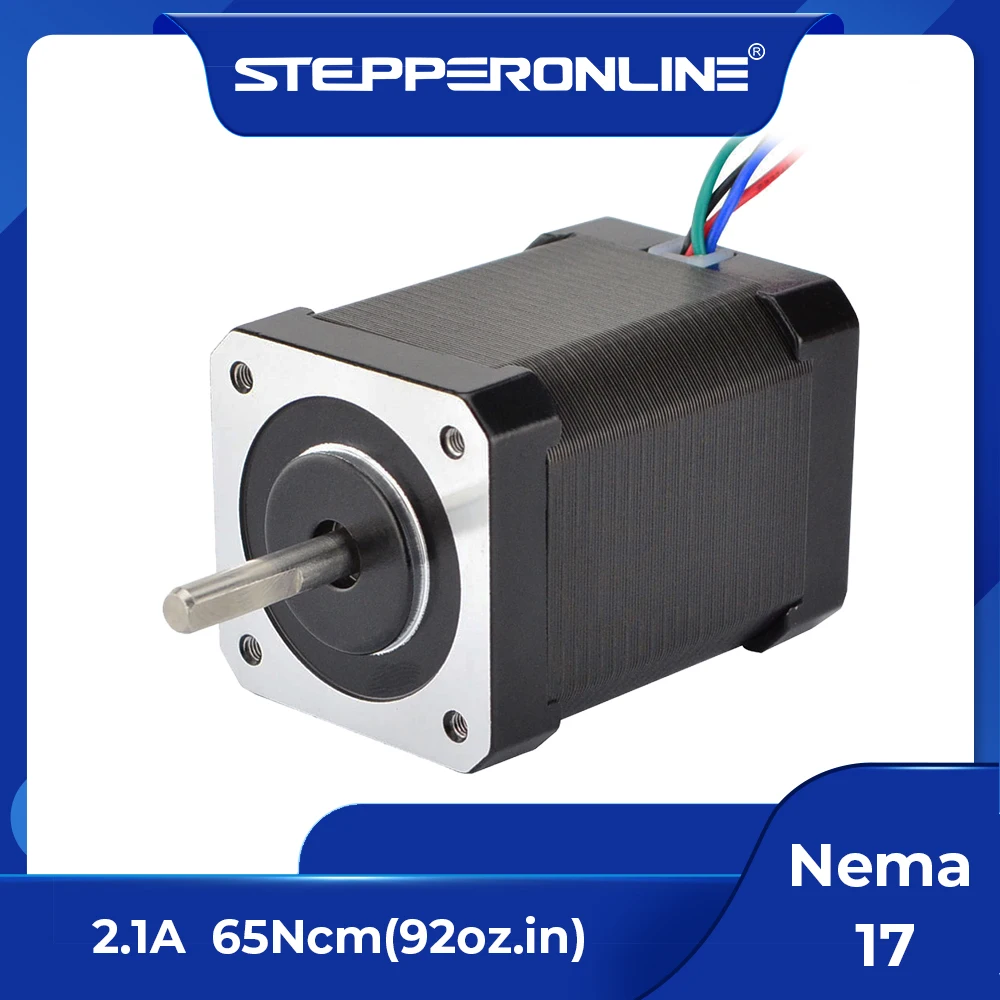 STEPPERONLINE Nema 17 Stepper Motor 60mm 65Ncm 2.1A Nema17 Step Motor 12V 4-lead for DIY 3D Printer