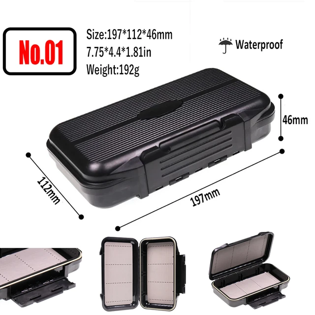 1pc Waterproof Fly Fishing Lure Box, Double Side Fishing Accessories  Storage Case With Foam Inserts, Fishing Tackle