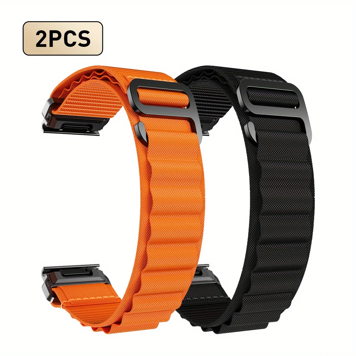 Unisex Quick Release Wave Nylon Watch Band - 2PC Set (20/22/26mm)