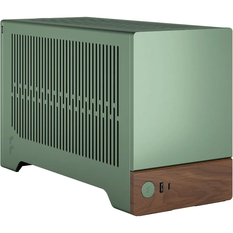 Mini ITX Walnut Gaming Case with PCIe Riser Cable