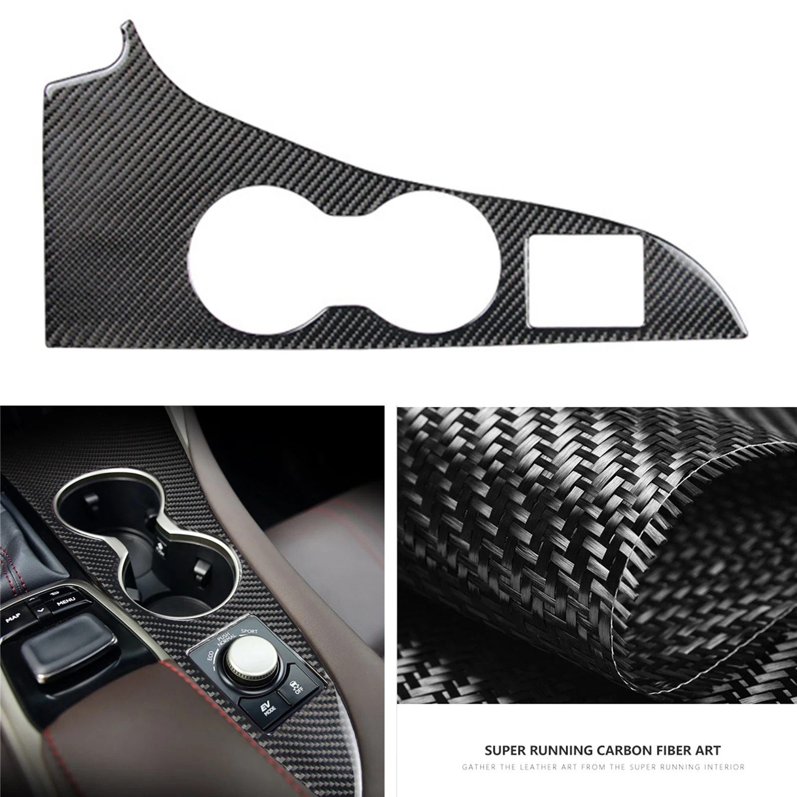 

Центральная консоль, отделка панели стакана для воды для Lexus RX350 450h 2016-2019, держатель для напитков из углеродного волокна, крышка, рамка, полоса, наклейка, прокладка
