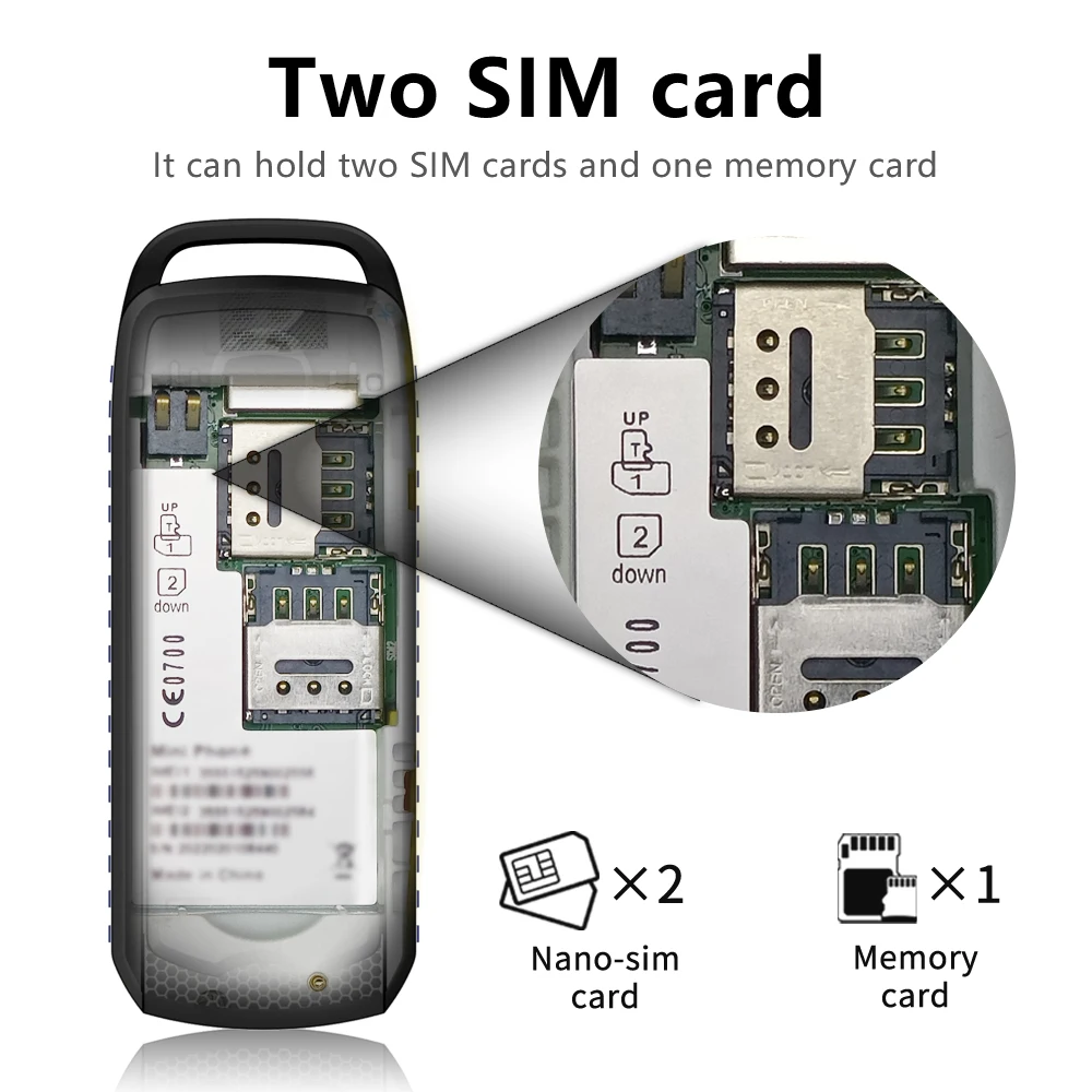 SERVO B25 Mini Feature Mobile Phone Bluetooth Dialing Blacklist Smallest Backup 2 SIM Super Small Cell Phone Wear around Ears