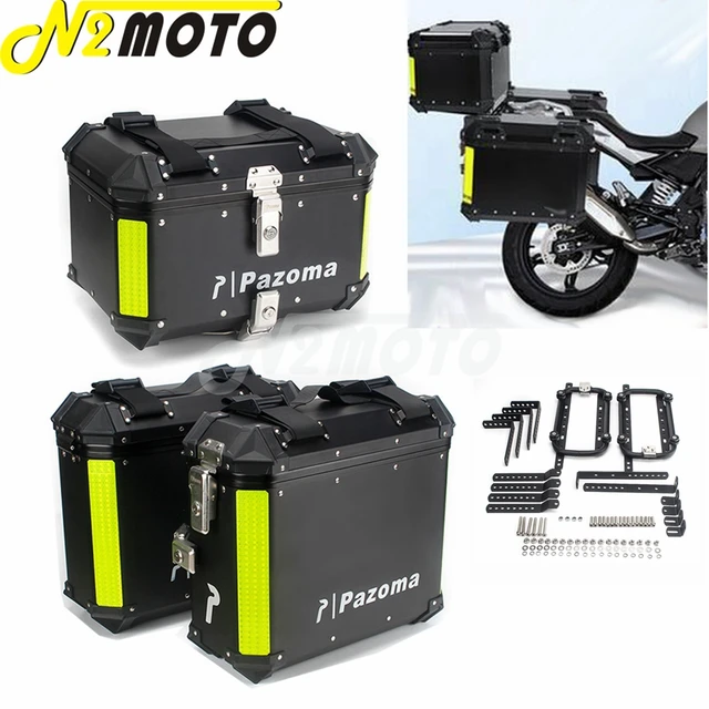 woshider リアボックス 45L アルミオートバイ防水トップサイドケース