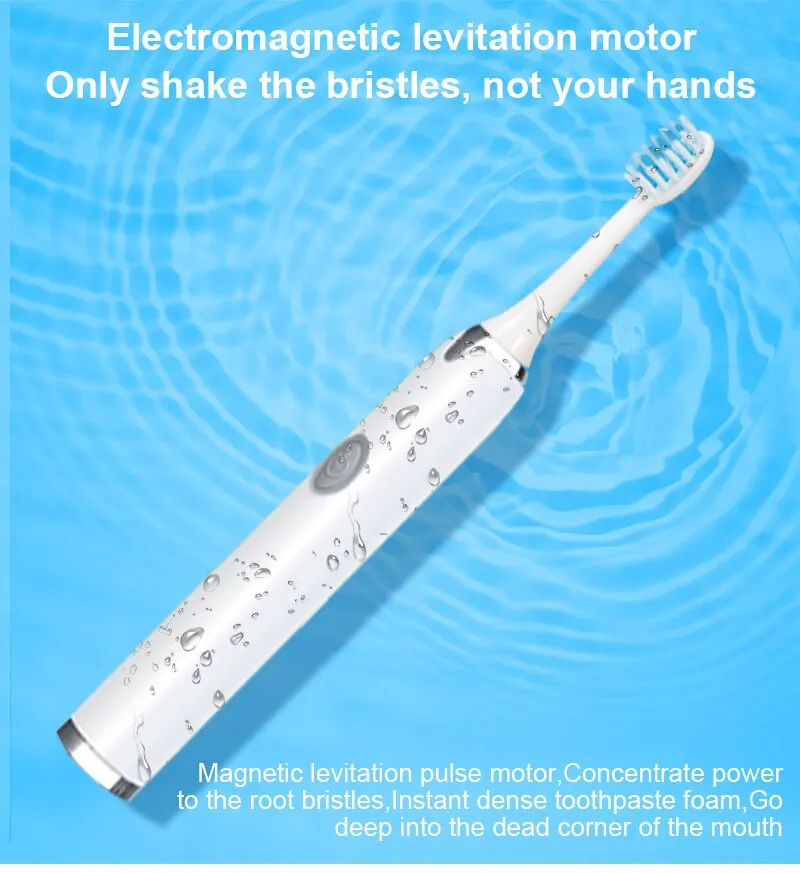 electric toothbrush Tongwode Sonic Electric Toothbrush IPX7 Waterproof Adult Couple Home Use with 6 Tooth Brush Heads