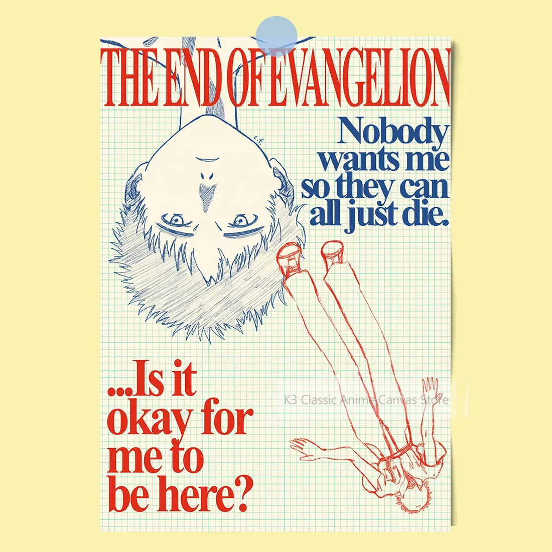 EVA New Century Evangelion Anime Poster – Premium Home Decoration Wall Art Featuring Iconic Characters
