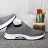Solid Fashion Knitting Casual Shoes Men Super Light Breathable Stretch Socks Shoes Sneakers Slip On Tenis Masculino Black Zapato 4