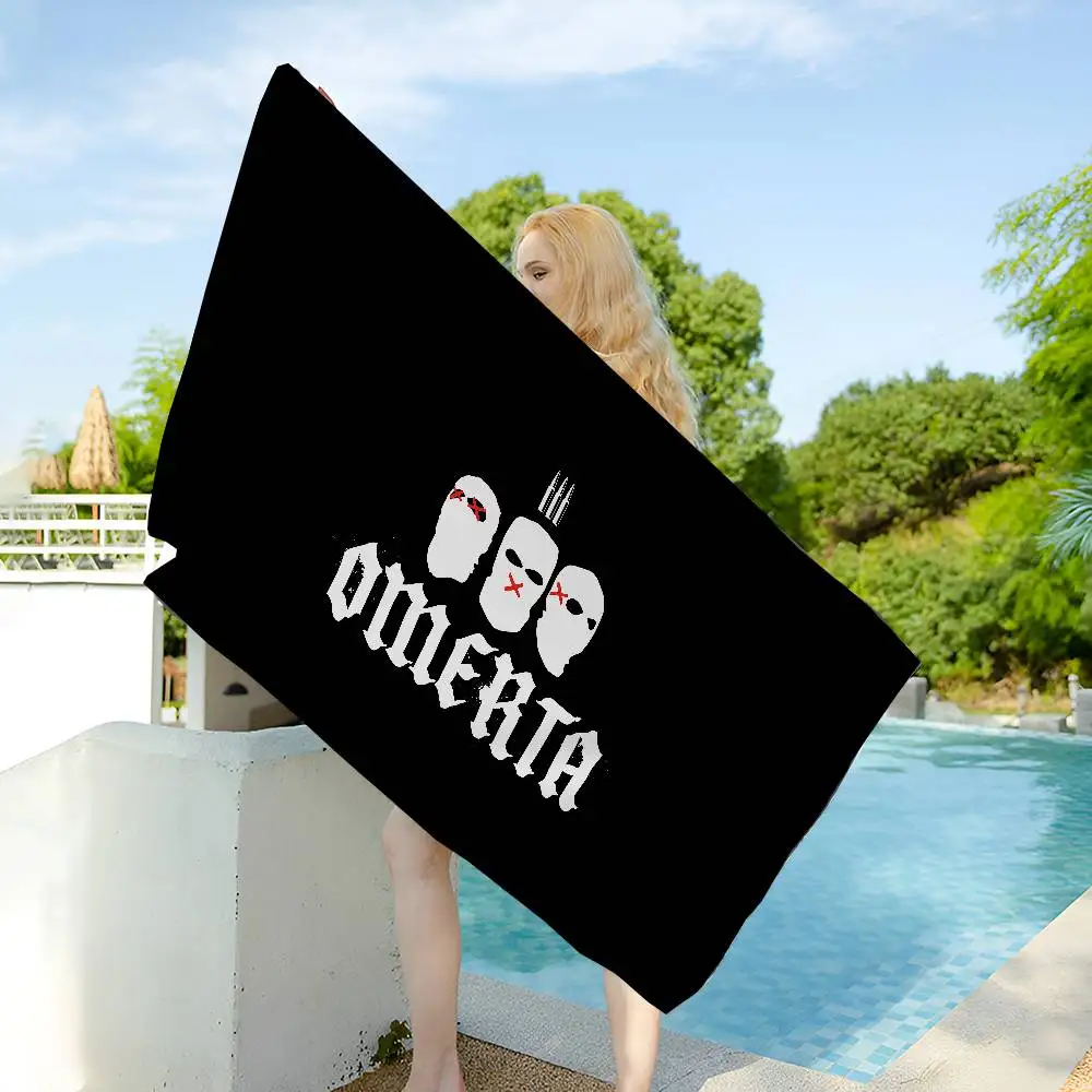O-Omerta S-Store Logo Microfiber Beach Towel Absorbent Quick Dry Soft Yoga Swimming Resort Mountain Climbing Towel