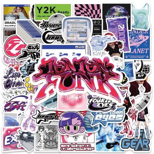 Y2k Stickers 50 Pcs, 2000s Fashion Girls Vinyl Decal, Waterproof Aesthetic  Sticker Pack Perfect For Water Bottle, Laptop, Macbook, Phone, Hydro Flask